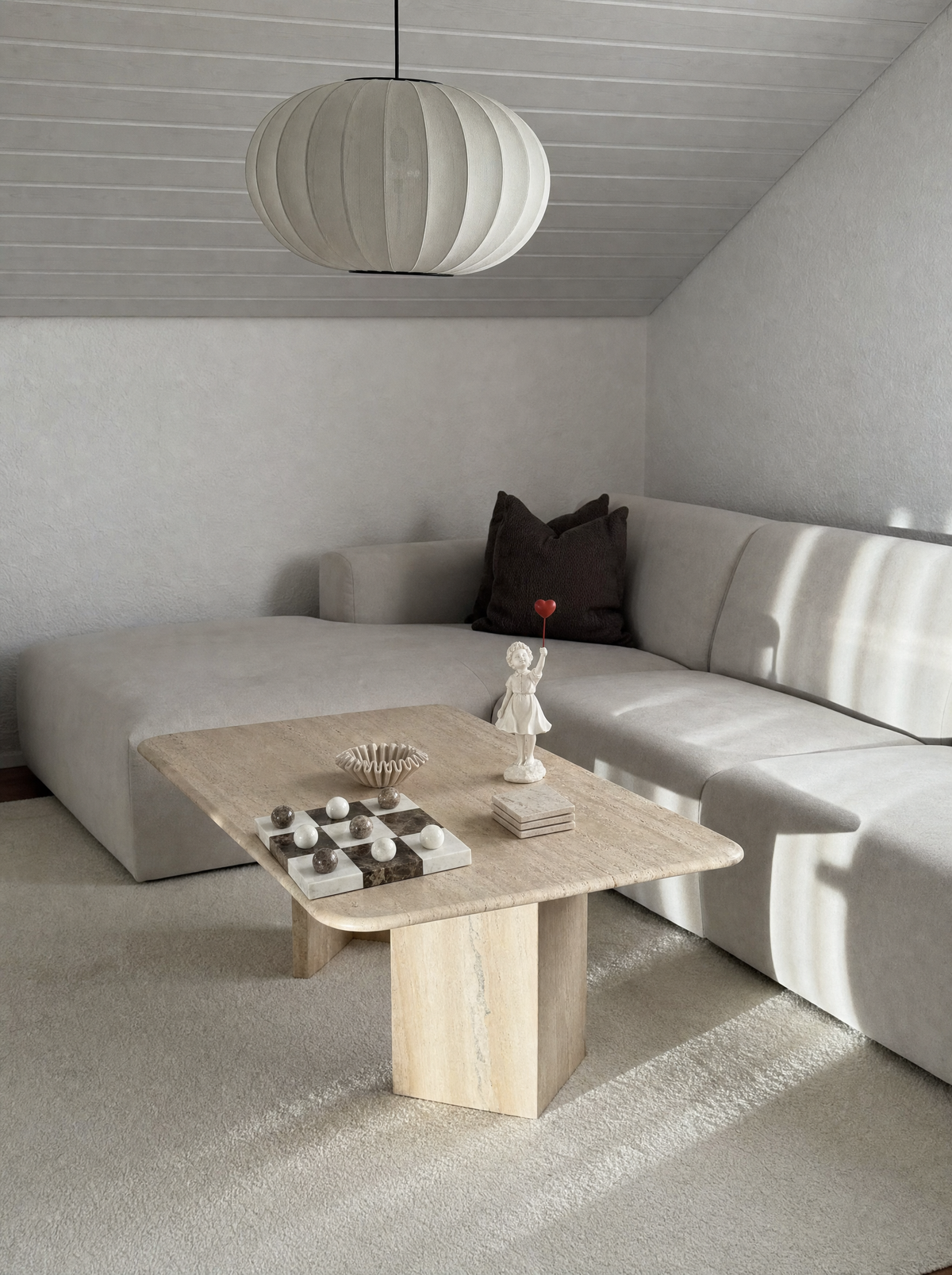 Ascend sculpture in an attic room