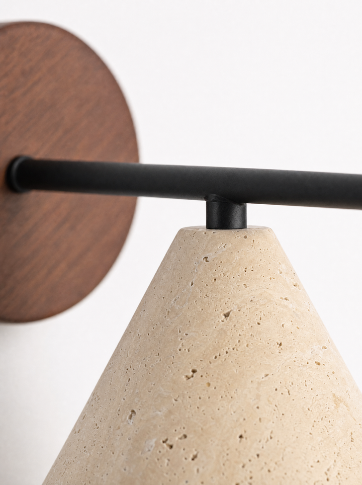 Fonte travertine stone shade, surface detail