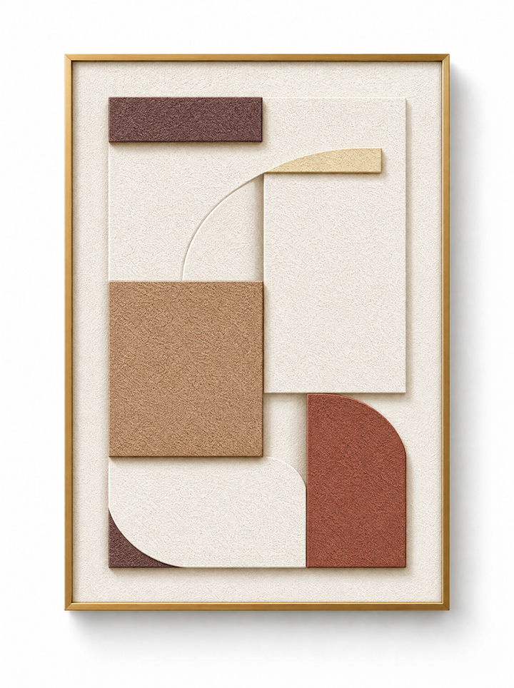 Rilievo Terra, gold frame
