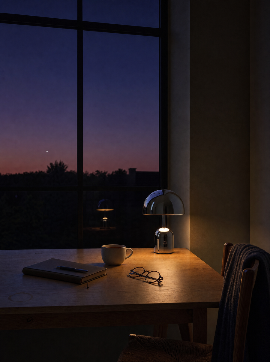 Vesper, the old name for the evening star Venus, low and bright at dusk.