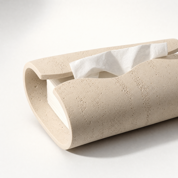 Volute ceramic tissue holder, front